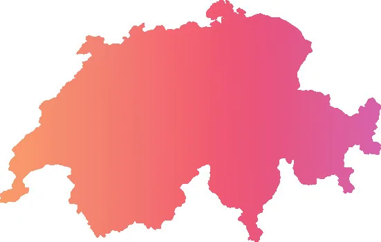 Carte de la Suisse — rayon d'intervention DEEWAVE